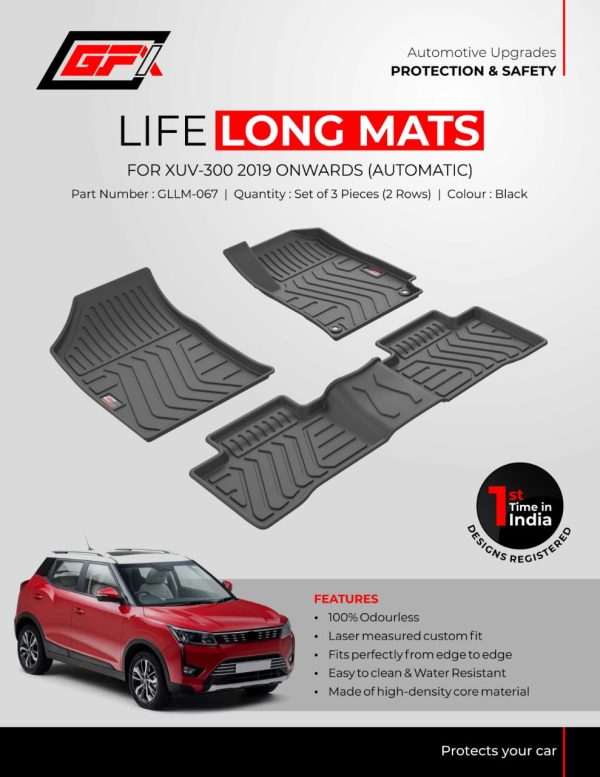 GFX Life Long Floor Mats For Mahindra XUV 300 (2019 Onwards) - Image 4