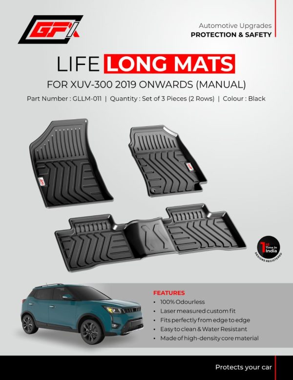 GFX Life Long Floor Mats For Mahindra XUV 300 (2019 Onwards) - Image 3