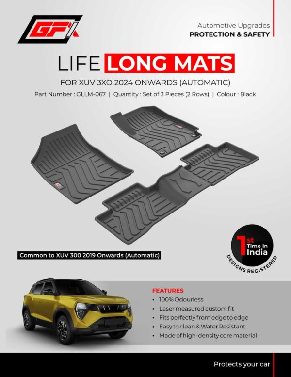 GFX Life Long Floor Mats For Mahindra XUV 3XO 2024 Onwards - Image 4