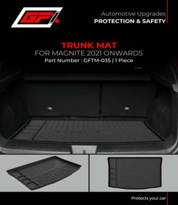 GFX Car Trunk/Dicky Mat Compatible For Nissan Magnite (2020 onwards) (Black) - Image 3