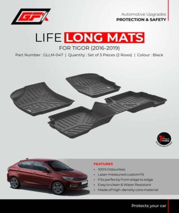 GFX Tata Tigor 2016 Onwards Life Long TPV Mats - Image 7